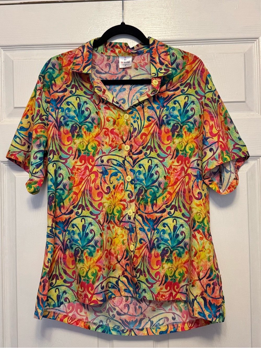 Bright Multicolor Floral Button-Down Shirt - Women